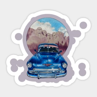 Chevy at Mt Rushmore Sticker